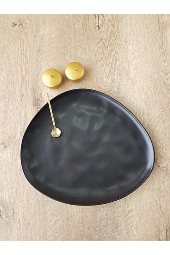 GULHANILE Matte Black Trior Organic 32 cm Breakfast Set