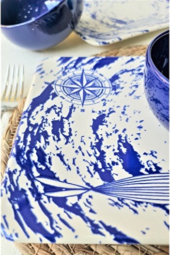 Keramika Siera Boat Plate 31 Cm 2 Pieces Marine Foça