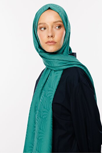 Mooncorn Σάλι Ζακάρ με μοτίβο Artemis Mint Green Silky