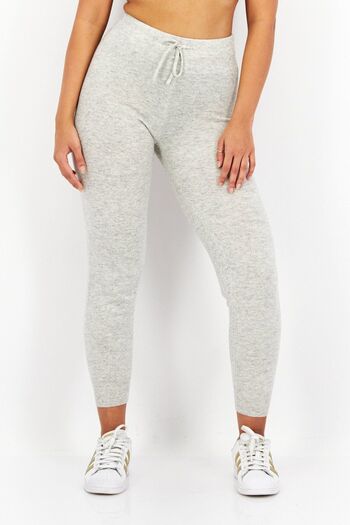 Lyle & Scott Women Regular Fit Drawstring Joggers Pants, Light Grey Marl