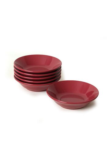 Keramika Carmen Kırmızı Hitit Yemek Tabağı 18 Cm 6 Adet