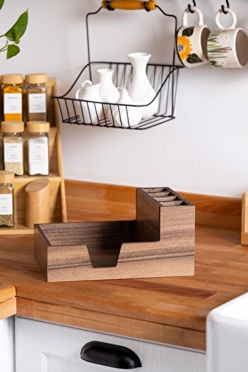 FH finehome Multi-Purpose Fabric Table Top Organizer - Wooden