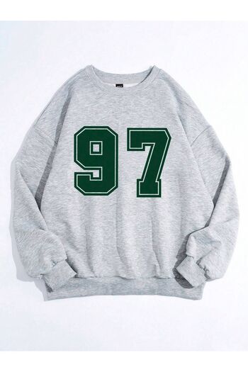 Mythologie Μέγεθος 97 - Γκρι Oversize Φούτερ Crew Neck