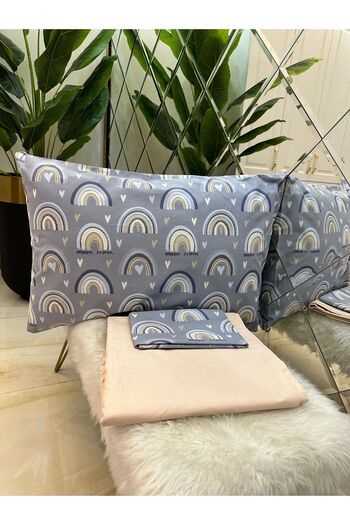 micoton Single 100% Cotton Sheet and Pillow Set - Non-Elastic