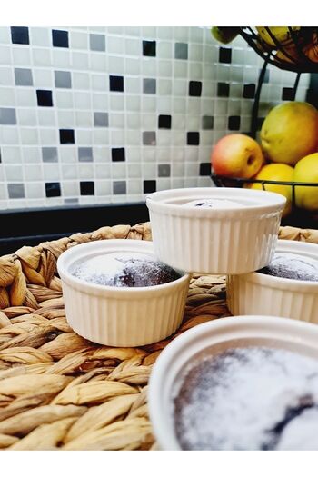 GULHANILE Porcelain Lux Soufflé and Cake Baking Bowl Set of 4