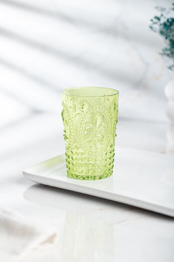 EWs Acrylic Green Single Short Cup & Water Soft Drink Coffee Side Cup 400 Ml (Not Glass)