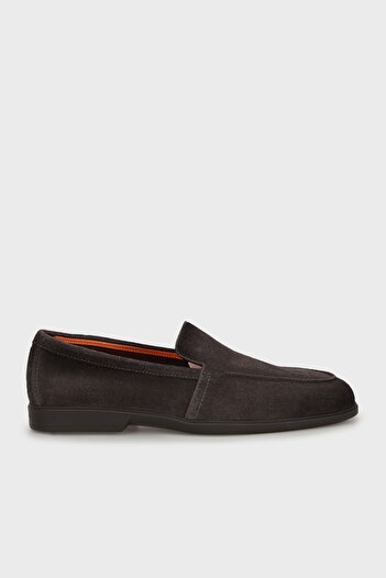 Santoni Men's Suede Laofer - Logo Shoes Mgar18829Smosrvrg76