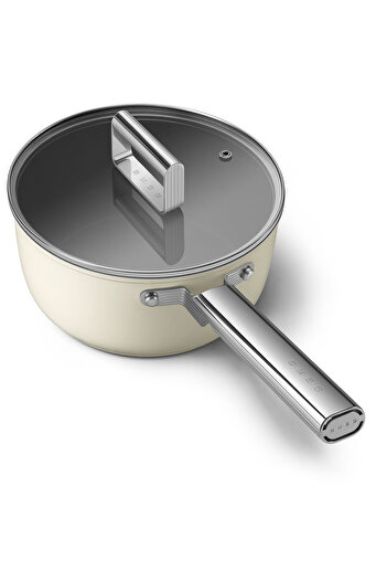 SMEG Cookware 50's Style Krem 20 Cm Sos Tenceresi