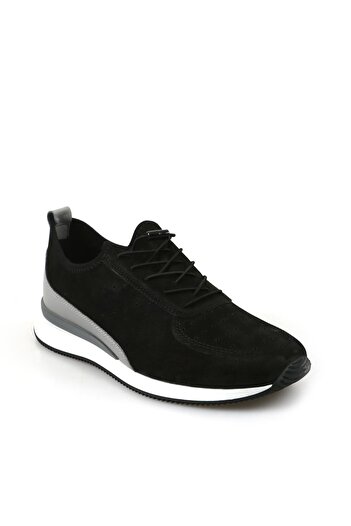Jakamen Suede Black 100% Leather Daily Casual Shoes