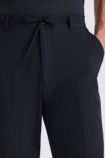 Jakamen Siyah Comfort Fit Beli Lastikli Spor Jogger Pantolon