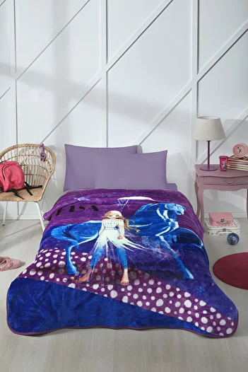 Özdilek Pătură pentru copii Frozen Snow Queen Licențiată Disney - Single 155x215 Cm