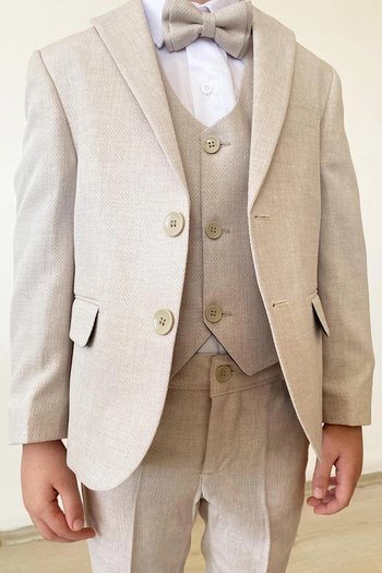 Pina Kids Boy's Suit - Jacket, Shirt, Pants and Vest - Bow Tie Te.4000Yy