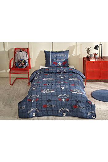 Özdilek Avengers Heroes - Disney Licensed Children's Bedspread, Single, 160x230 Cm