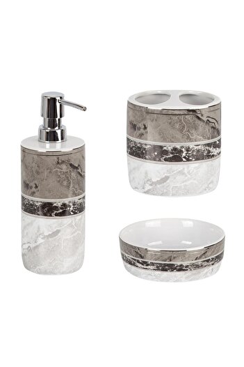 Prima Nova Garnsey Gray 3 Piece Bathroom Set