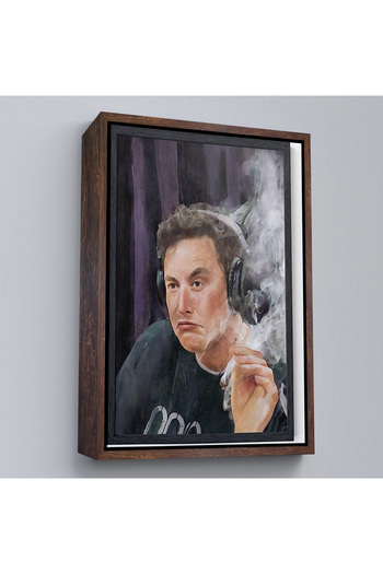indispensablely Painting Elon Musk the Drinker with Frame-7822