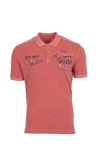 Arma Men's Red Polo Neck T-Shirt Y0Tyo7345