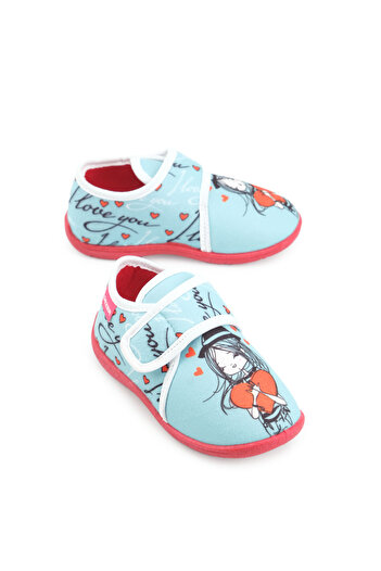 GEZER Winter Girls' Velcro Adjustable Comfortable Sole Slippers Home Nursery Shoes