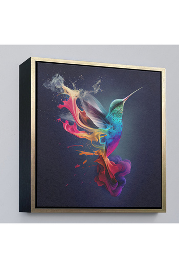 indispensablely Framed Colorful Hummingbird Painting-8329