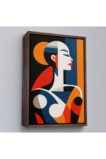 indispensablely Vintage Beautiful Woman Painting with Frame-7516