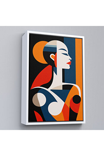 indispensablely Vintage Beautiful Woman Painting with Frame-7516