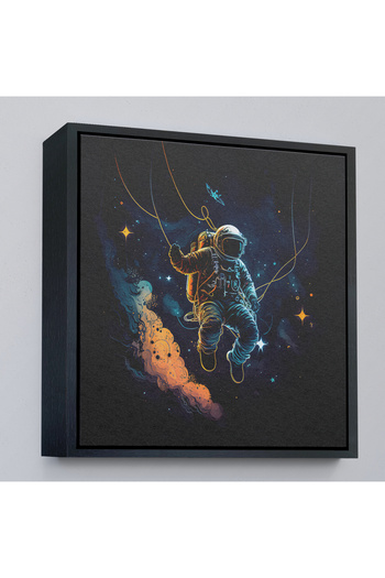 indispensablely Astronaut Swinging in the Framed Space Painting-8312