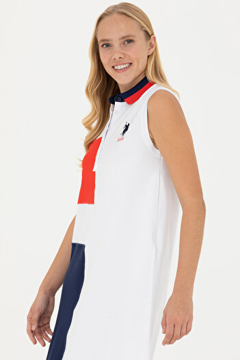 U.S. Polo Assn. Kadın Beyaz Örme Elbise 50263694-VR013