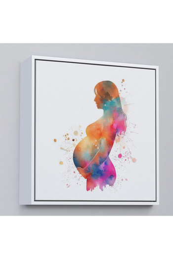 indispensablely Pregnant Woman Painting with Frame - Woman Birth Hospital Doctor Gift-8321