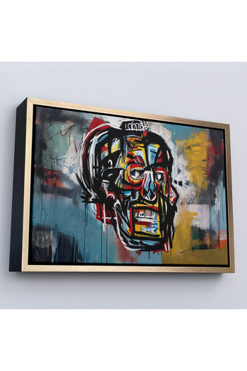 indispensablely Framed Untitled Skull Painting by Jean Michel Basquiat-7266