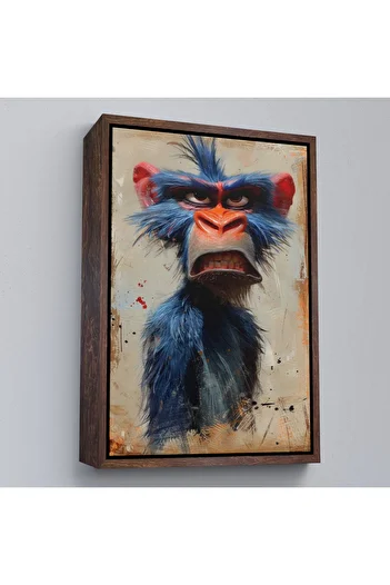 indispensablely Framed Angry Monkey Painting-7905
