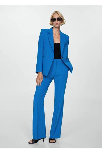 MANGO Woman Jachetă blazer cu croială dreaptă