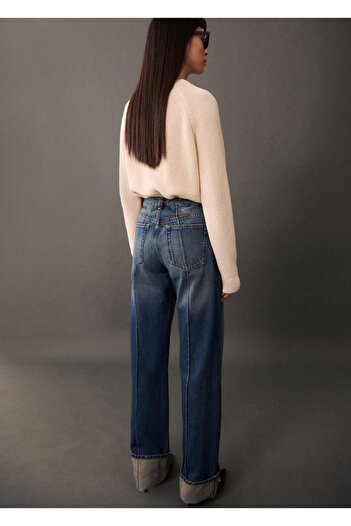 MANGO Woman Cut-out Detaylı Örgü Kazak