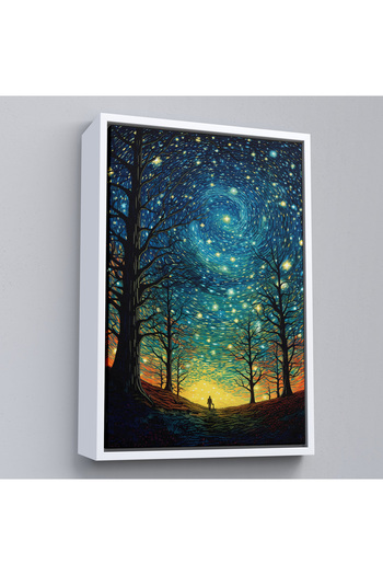 indispensablely Framed Vincent Van Gogh Style Starry Night Painting-7533