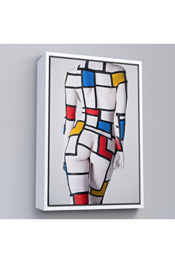indispensablely Framed Colorful Abstract Woman Painting-7925