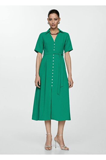 MANGO Woman Belted shirt dress