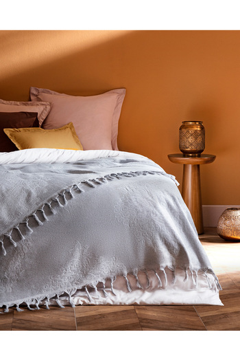 Madame Coco Alısya Double Bedspread - Gray