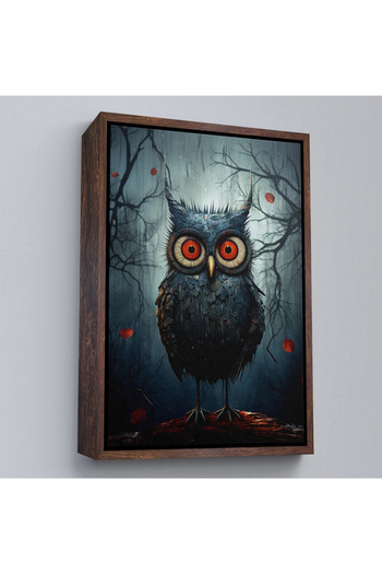 indispensablely Framed Cute Owl Painting-7984