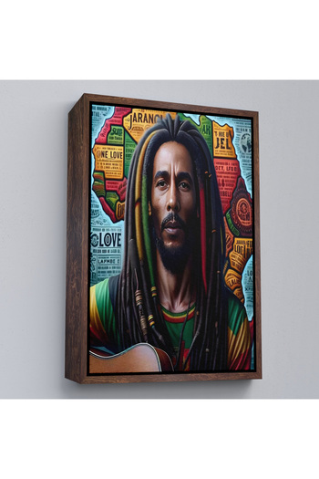 indispensablely Framed Bob Marley Painting-7714