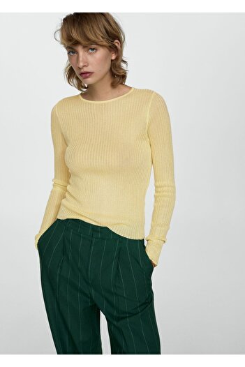 MANGO Woman Ribbed Knitwear Sweater