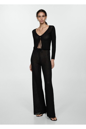 MANGO Woman Straight Cut Knitwear Trousers