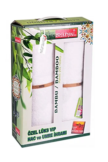 Hediyeleşin Ihram Set, Hajj and Umrah Ihram, 100% Bamboo Ihram, 2 Pieces - 2 Pcs