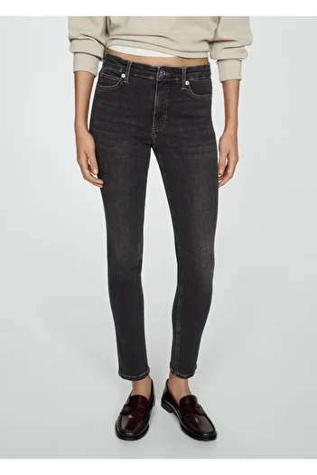 MANGO Woman Newisa Mid Waist Skinny Jean Trousers