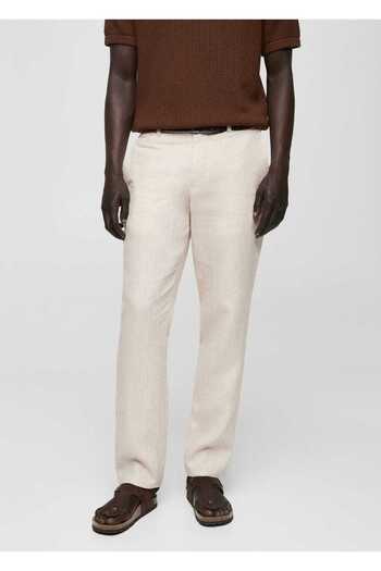 MANGO Man Slim fit 100% linen trousers