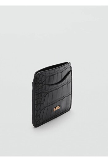 MANGO Woman Suport card cu aspect piele de crocodil