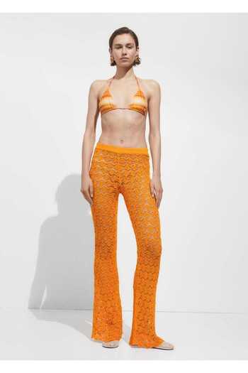 MANGO Woman Crochet Flare Pants