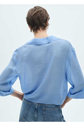 MANGO Woman Kuşaklı Çan Kollu Bluz