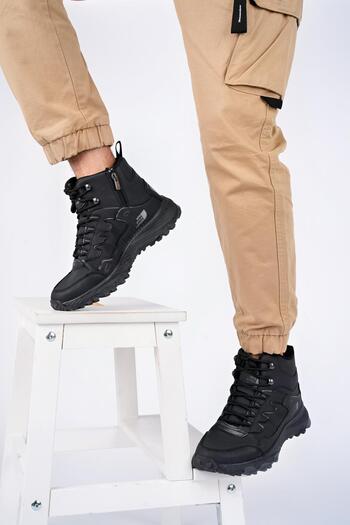 MUGGO İzland Unisex Garantili Trekking Outdoor Bağcıklı Yandan Fermuarlı Kışlık Bot