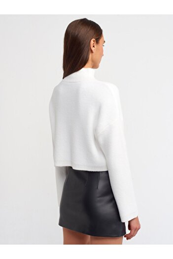 Dilvin 80817 Zippered Faux Leather Short Skirt-Black