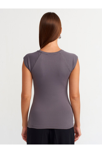 Dilvin 30811 Smoked Crew Neck T-shirt