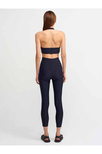 Dilvin 70329 Window Detailed Jumpsuit-black