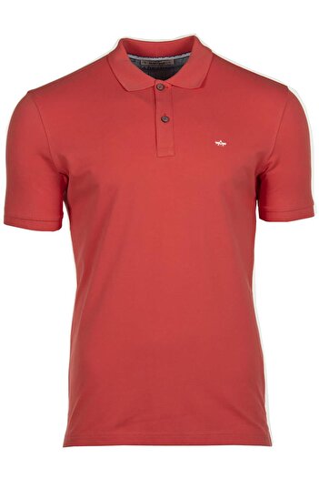 Arma Men's Red Basic Slim Fit Polo Neck T-Shirt Y9Tyo7992